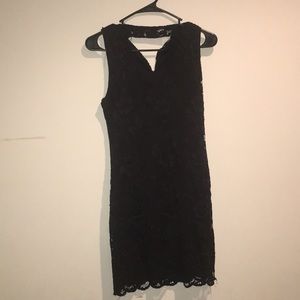 black lace dress